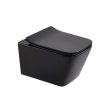 LUNA Wall-Hung Toilet | Modern Square Rimless Design | P-Trap 180mm | UF Soft Closing Seat Cover | Available in Black & White