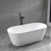 Modern Freestanding Bathtub 1700x750x580mm | Sleek Oval Design | Premium Acrylic Soaking Tub for Contemporary Bathrooms