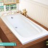 OMEGA Acrylic Built-In Bathtub | Made in UAE | Available in 3 Sizes: 140x70x35 cm, 150x70x35 cm, 170x70x35 cm | Glossy White Finish
