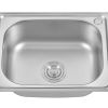 Modern Top-Mount Stainless Steel Kitchen Sink – Single Bowl, Compact 500x400mm Design for Small Spaces & Contemporary Kitchens