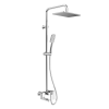 Luxury Modern Chrome Shower System – Square Rain Shower, Hand Shower & Wall Mixer