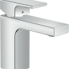 Vernis Shape Single lever basin mixer 100 with isolated water conduction and pop-up waste set
