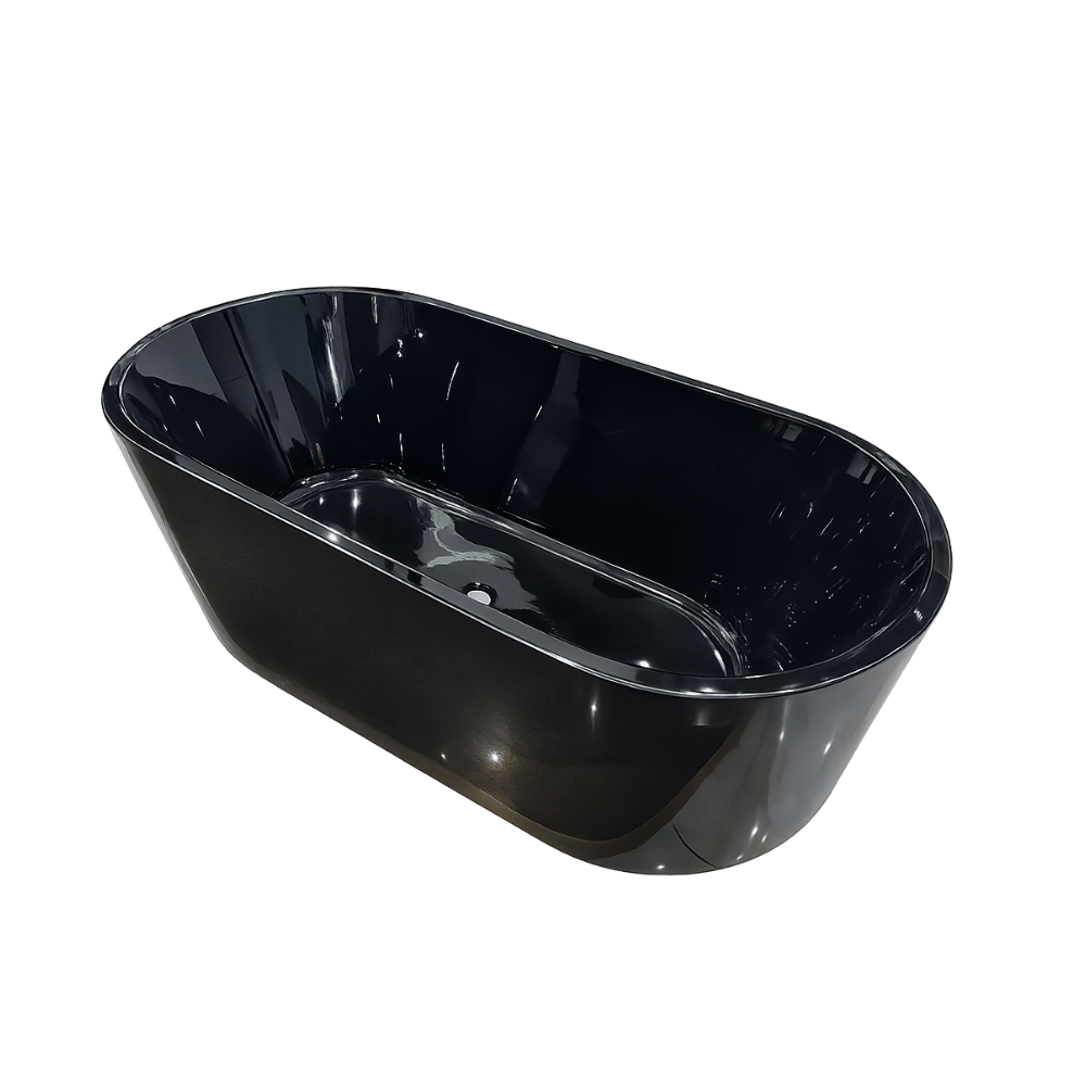 Modern black bathtub 170×80 cm – stylish & durable