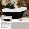 Prestige acrylic freestanding bathtub – 180 × 80 cm (glossy black)