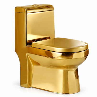 Free Standing One Piece WC – Metallic Gold | S-Trap 250 mm | Model 104-GD