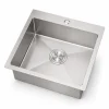 AT1-5040 ST Satin Handmade Topmount Kitchen Sink 500 x 400 mm