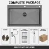 AT1-8050 ST Nano Black Workstation Kitchen Sink 800 x 500 mm with Accessories