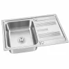 SS304 Single Bowl Kitchen Sink with Right Drainer 800 x 500 mm