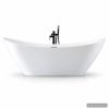 Curved White Acrylic Freestanding Bathtub - Model 5013