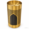 Matt Gold Stainless Steel Freestanding Wash Basin with Decorative Pattern – Round Floor-Standing Basin | Z-F-33