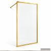 Fixed Shower Glass Panel - Matte Gold Frame - Model M-GOLD